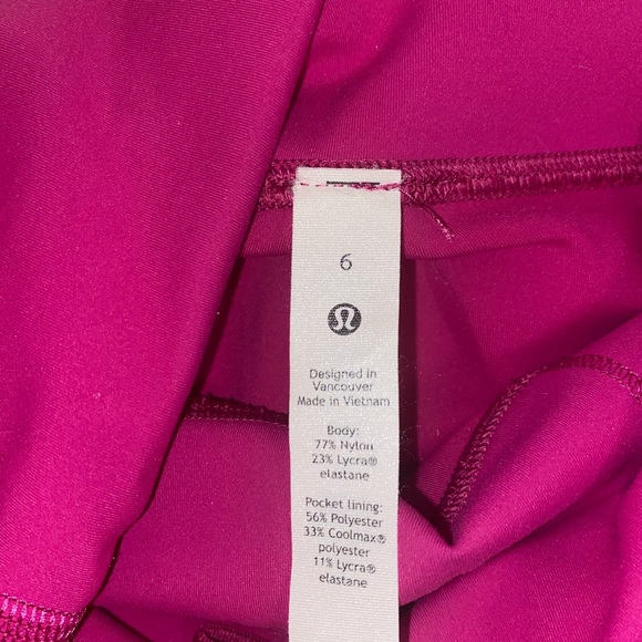 Lululemon Wunder Train 25” Size 6 Ripened Raspberry - Picture 4 of 4